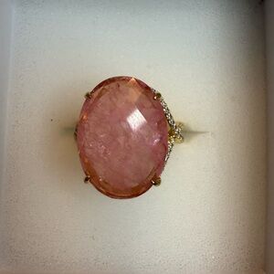 Bomb Party Mental Health collection color changing ring size 9 Rose quartz